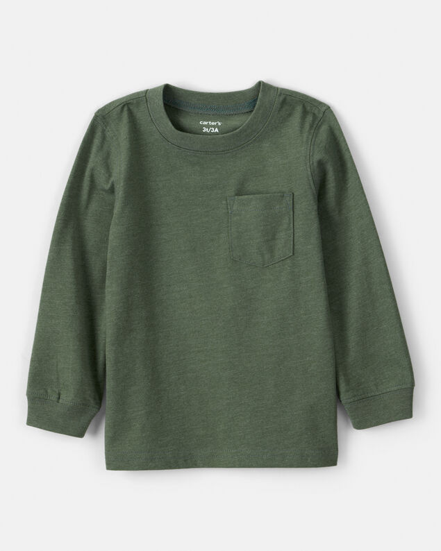 Product image 1 of Baby Boy Long-Sleeve Pocket Tee - Dark Green