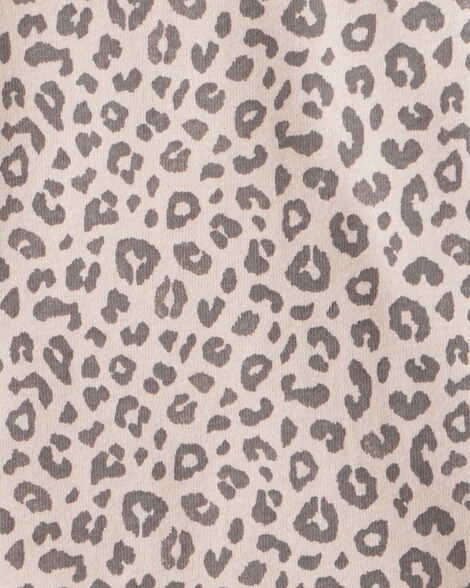 Baby Girl 4-Pack Leopard Print Cotton Long-Sleeve Multipack Bodysuits - Red/White