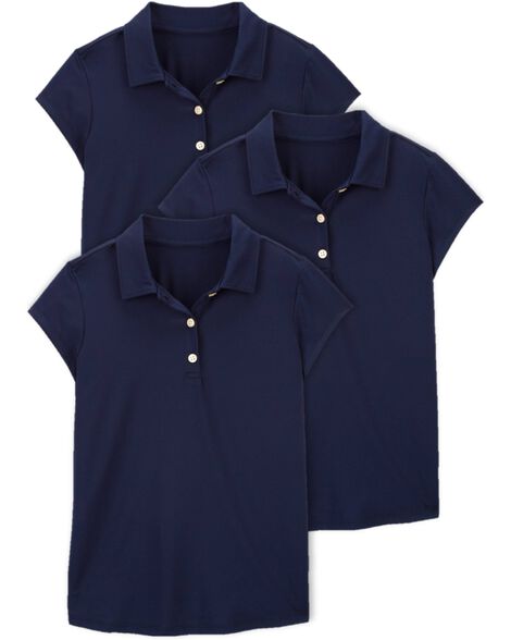  Product image 1 of Kid 3-Pack Uniform Polos in Active Mesh

