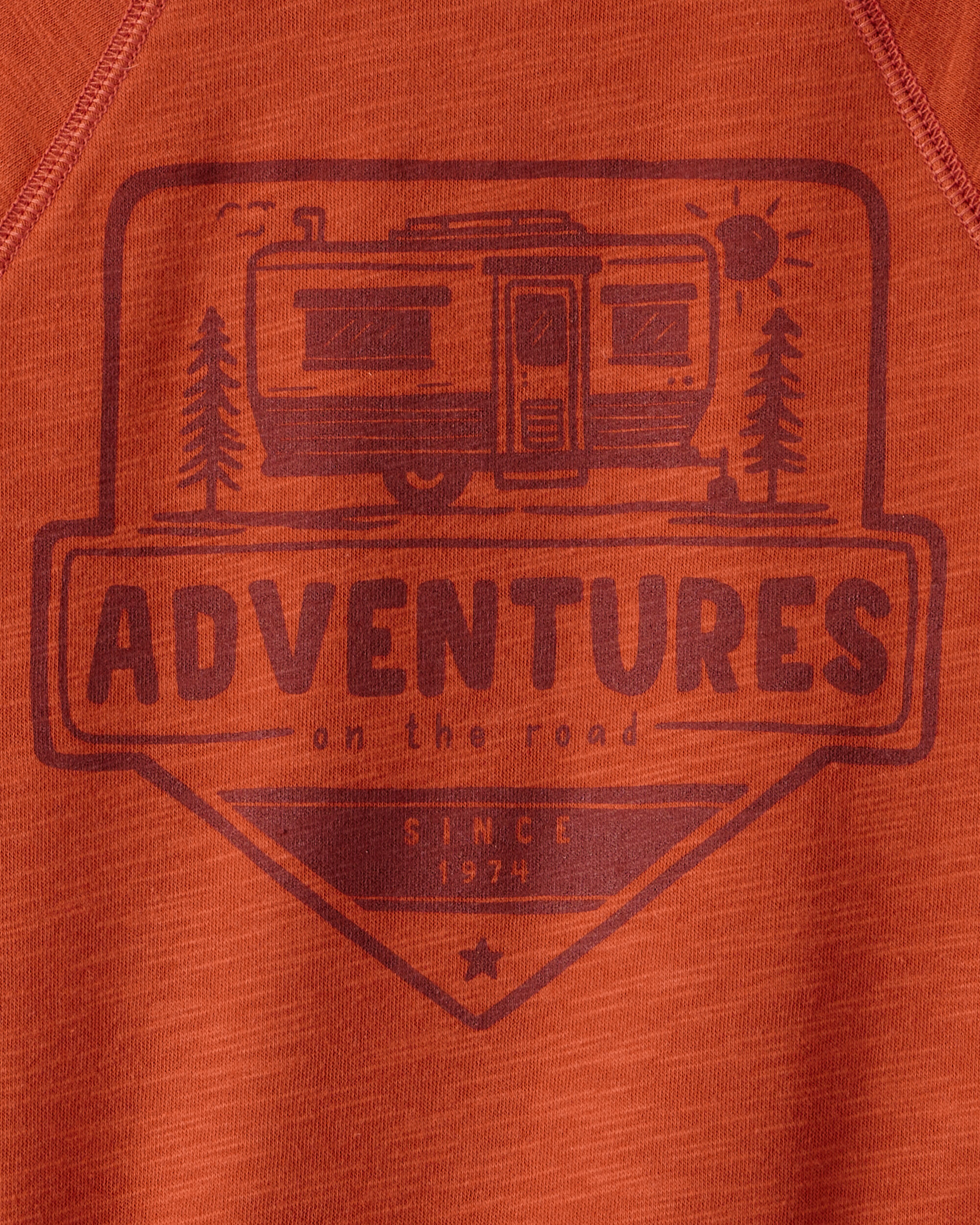 Toddler Boy Adventures French Terry Pullover Sweatshirt - Orange