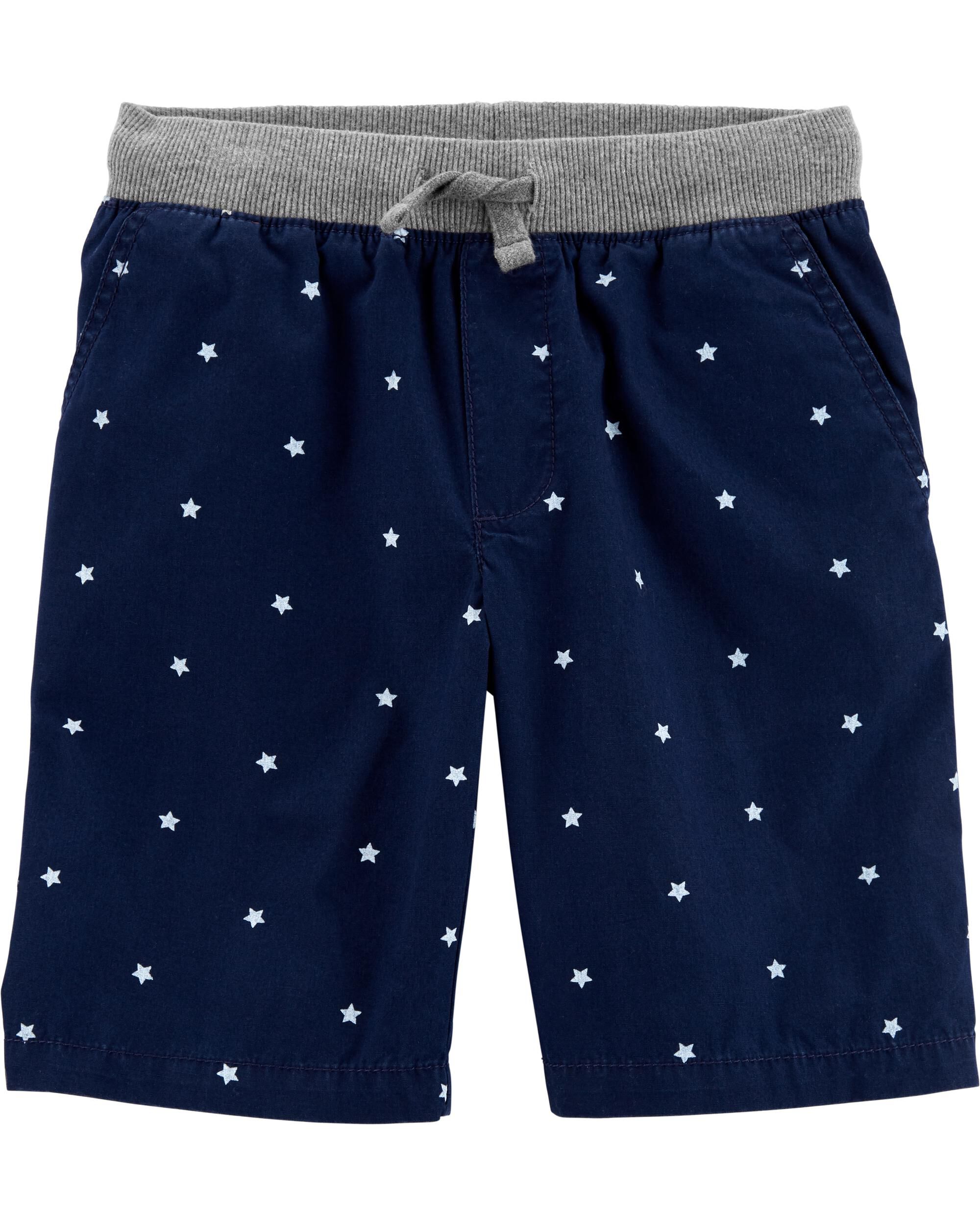 *CLEARANCE* Star Pull-On Poplin Shorts
