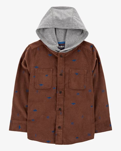 Product image 1 of Kid Mountain Print Corduroy Button-Front Shacket