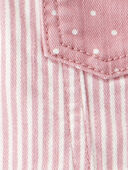 Pink - Baby Vintage Inspired Twill Striped Cropped Jacket -  Pink, Selected