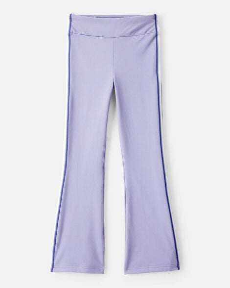 girls knit flare active pants - blue
