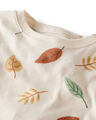 Product image 2 of Toddler Organic Cotton Pajamas in Autumn Leaves Print