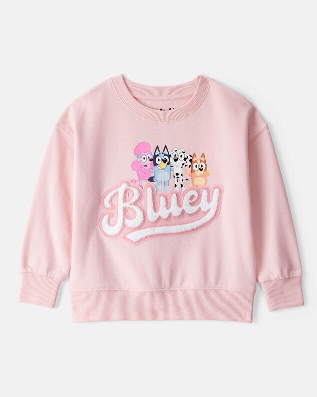 Product image 1 of Toddler Girl Bluey French Terry Pullover - Pink