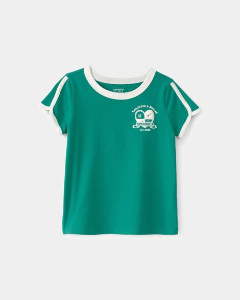 toddler girl 'laughter & smiles' top - green