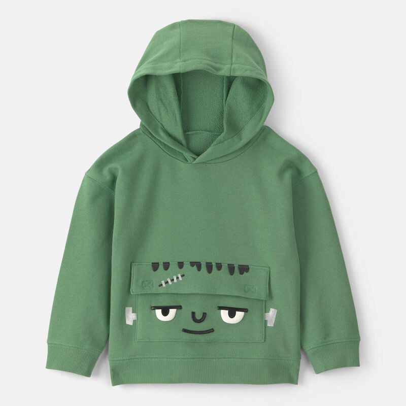 Toddler Boy Frankenstein Halloween Hoodie - Green