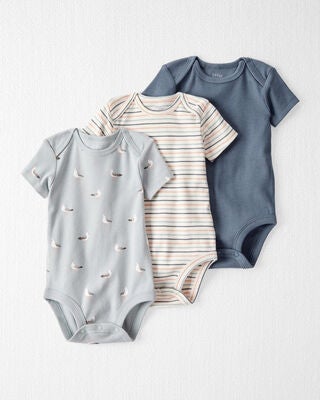 Product image 1 of Baby 3-Pack Organic Cotton Rib Bodysuits