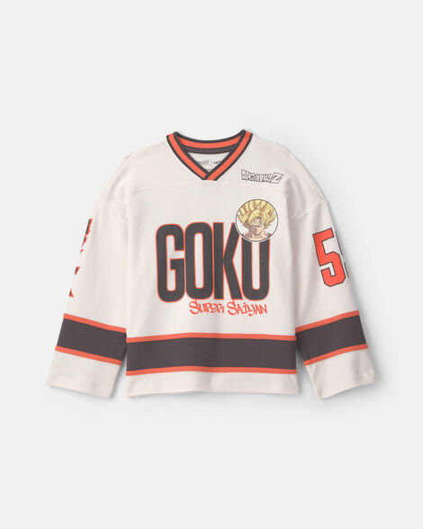 boys goku dragon long-sleeve jersey - cream/orange