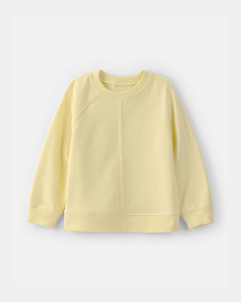 toddler french terry pullover sweatshirt - yellow
