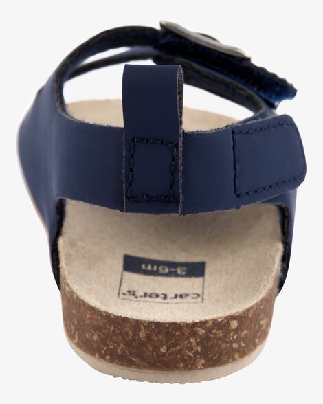  Product image 3 of Baby Buckle Faux Cork Sandals  - Navy