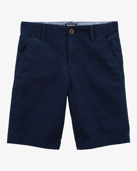 Boys Stretch Chino Uniform Shorts - Navy