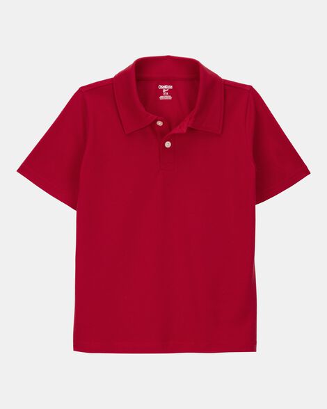 Boys Pique Uniform Polo Shirt - Red