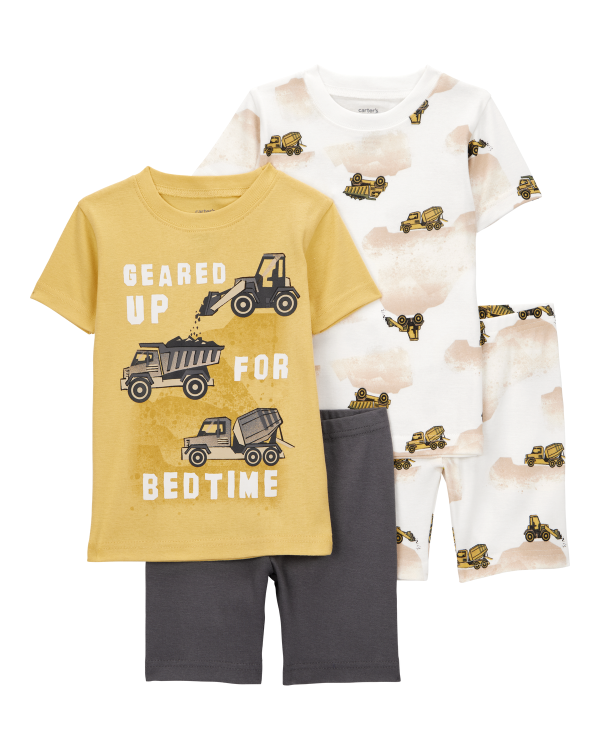 Toddler Construction Print Snug Fit Cotton 4Piece Pajamas Carter's