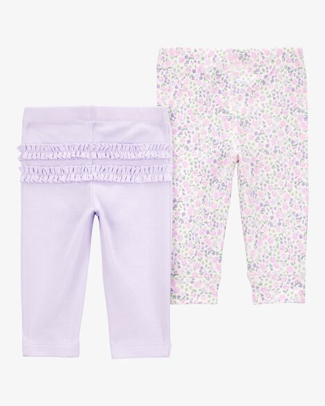 Product image 2 of Baby 2-Pack Foral Pull-On Pants