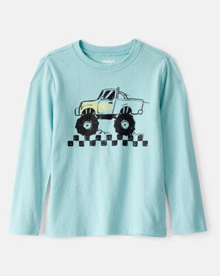 Toddler Boy Troublemaker Long-Sleeve Graphic Tee - Orange