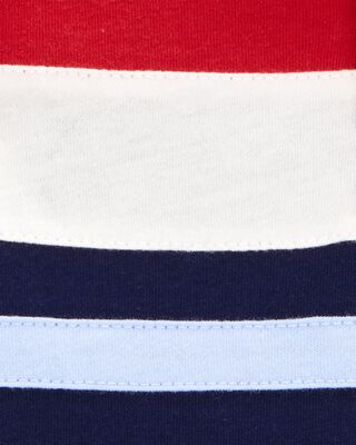 Product image 2 of Baby Striped Colorblock Polo Bodysuit