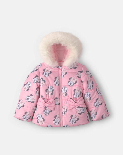 toddler girl disney© minnie mouse puffer jacket - pink
