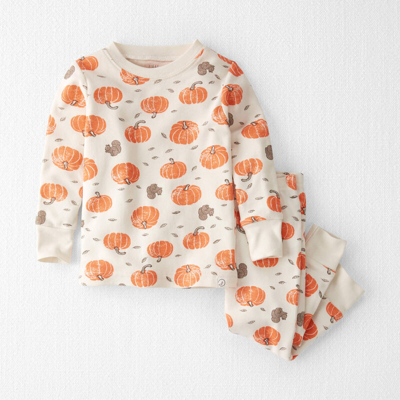 Baby 2-Piece Organic Cotton Pajamas in Harvest Pumpkins