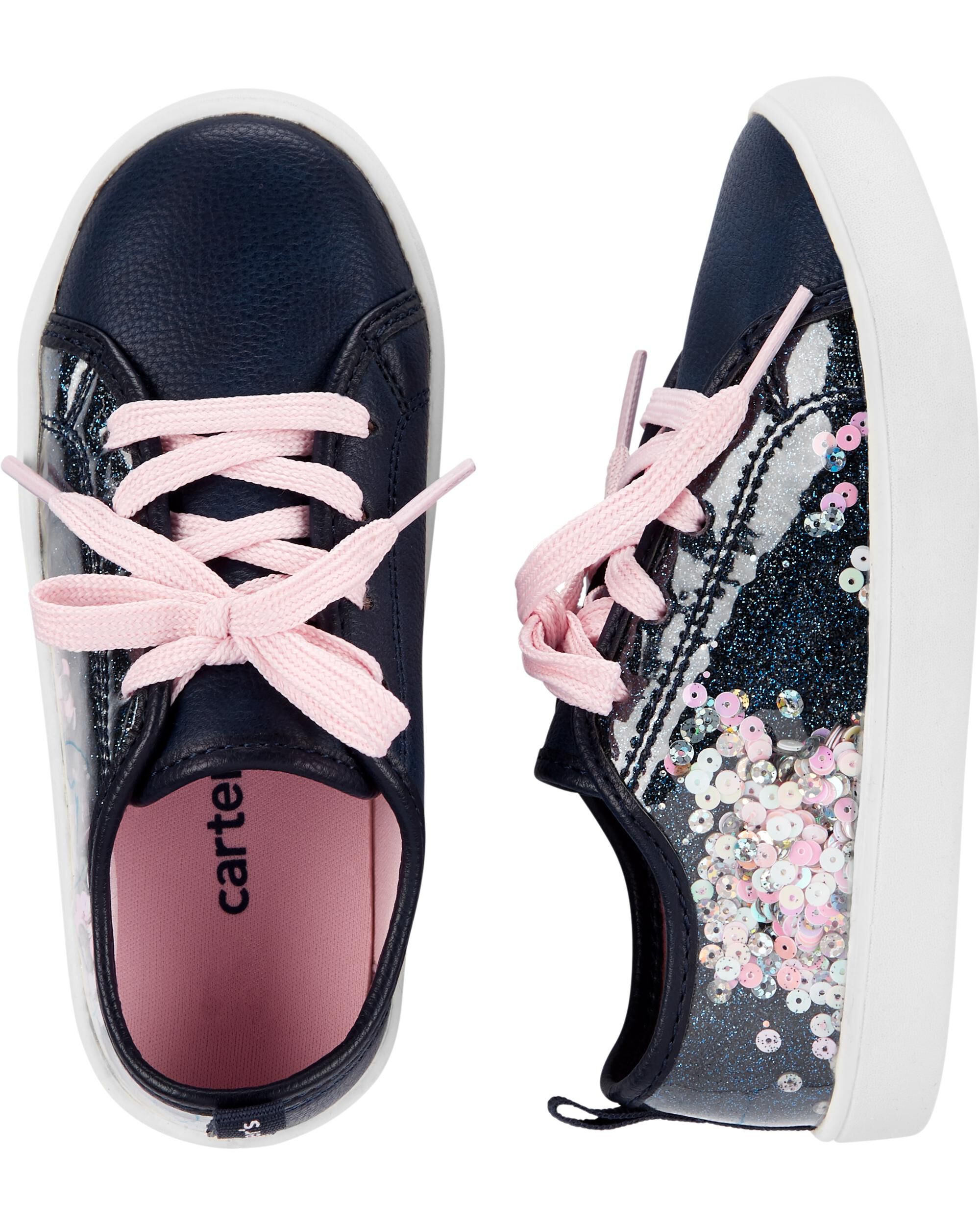 carter's glitter casual sneakers