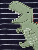 Navy - Toddler 1-Piece Dinosaur Fleece Footie Pajamas, Selected