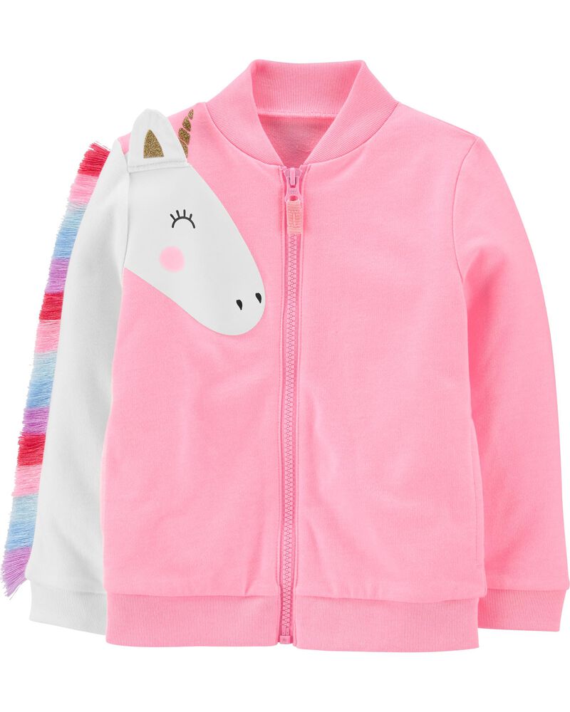 Neon Unicorn Zip Up French Terry Jacket Carters Com