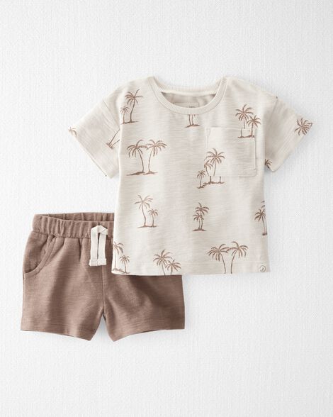 Product image 1 of Baby 2-Piece Palm Tree Print Set Made with Organic Cotton