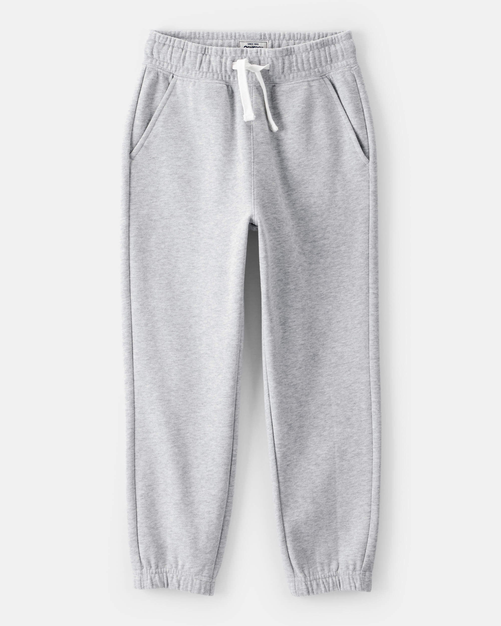 Boys Cotton Joggers - Grey