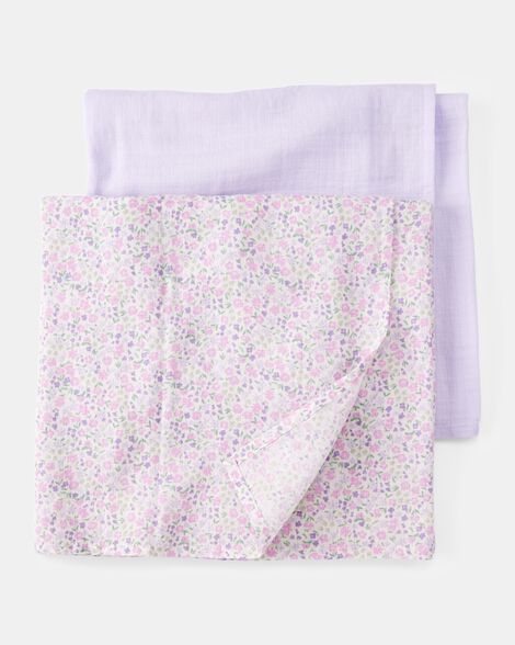 2-pack muslin swaddle blankets