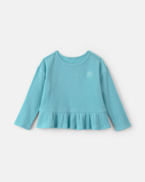 Toddler Girl Thermal Long-Sleeve Top - Turquoise