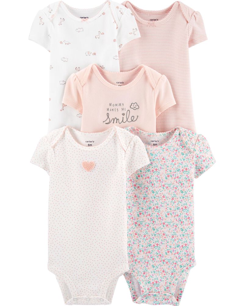 5 Pack Floral Original Bodysuits Carters Com