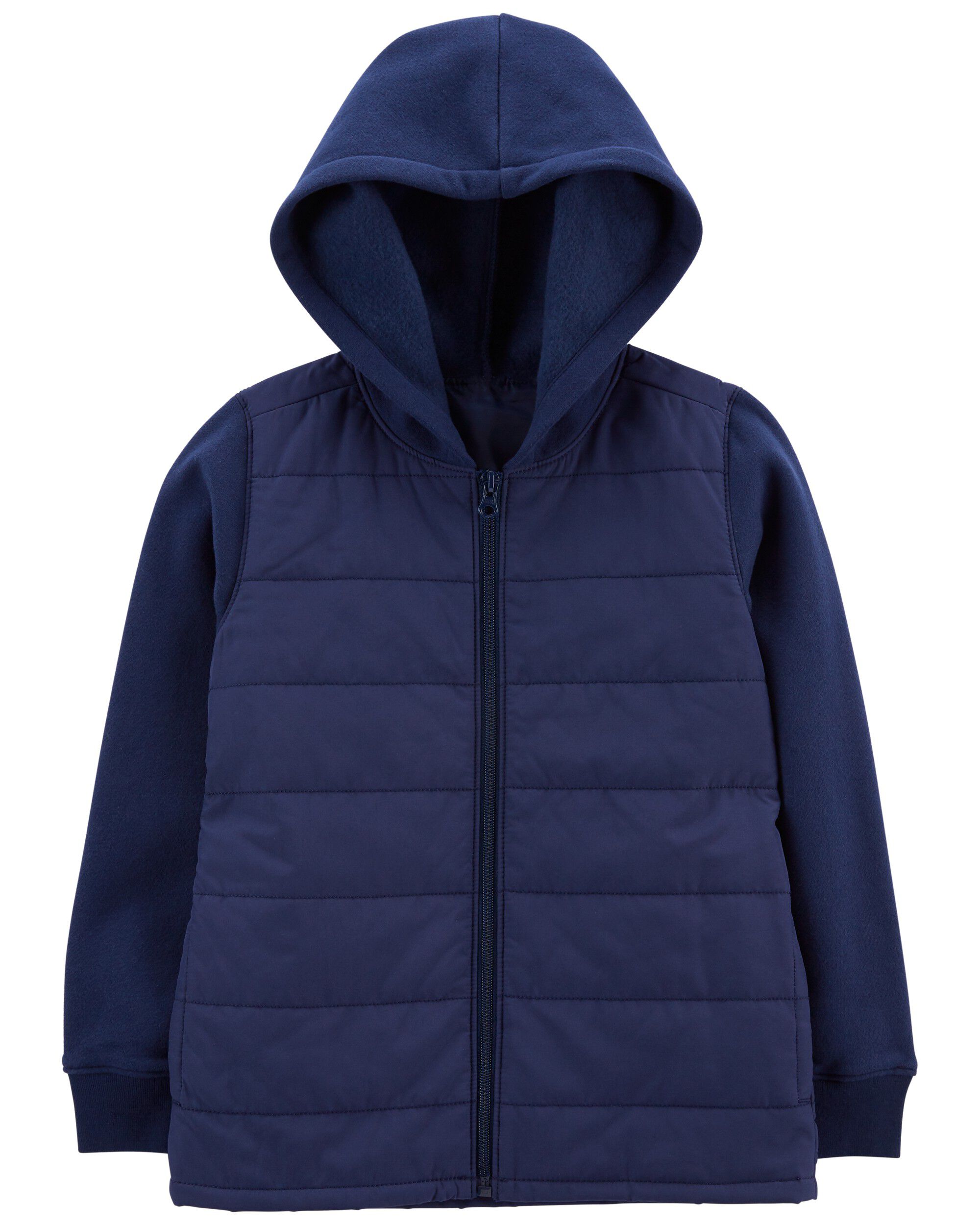 Navy Fleece Puffer Jacket | carters.com