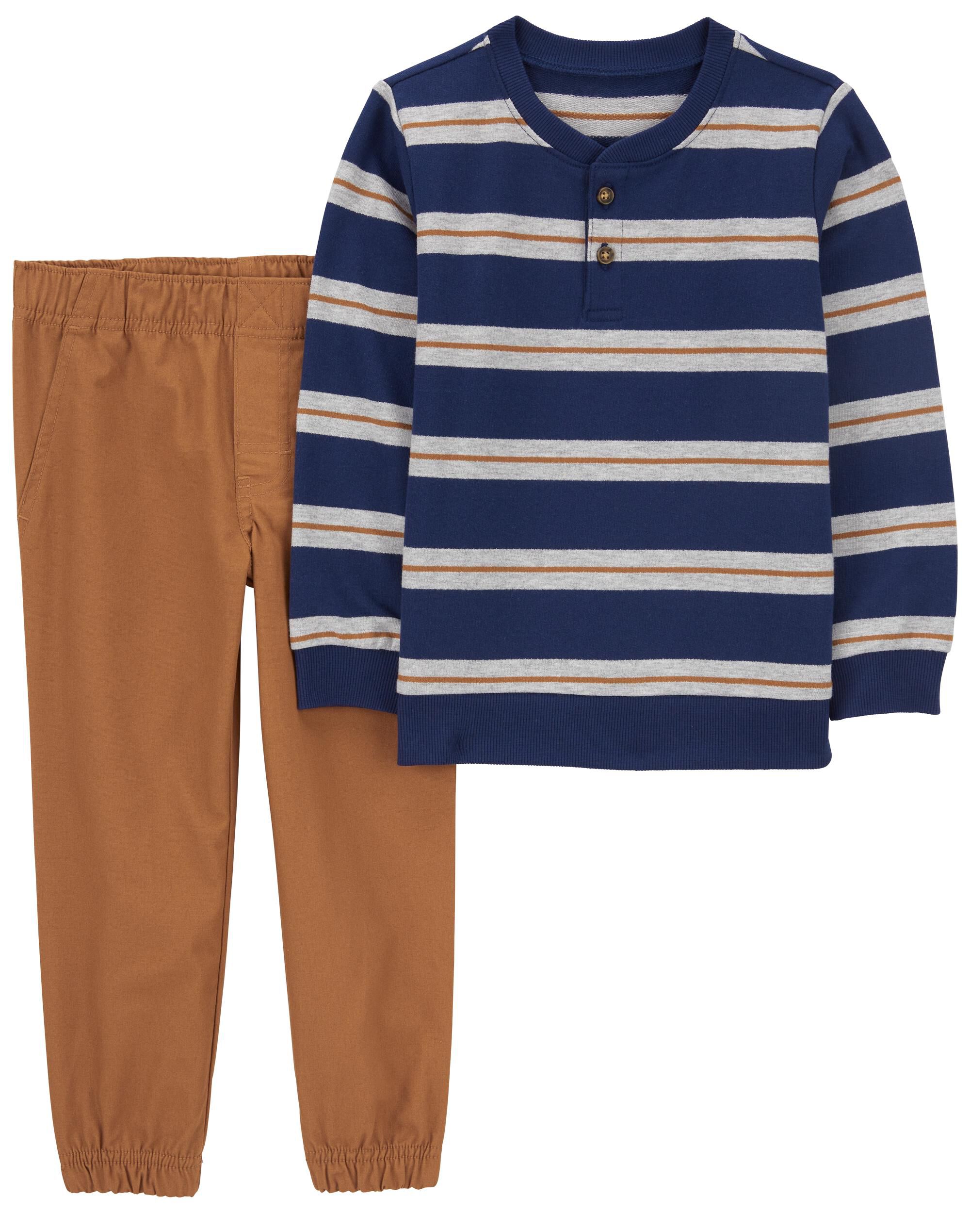 Boys striped joggers discount