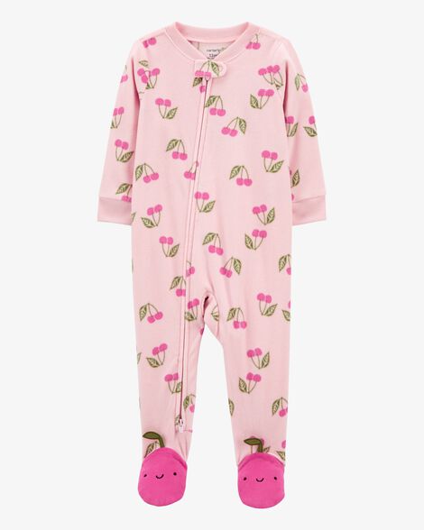 Product image 1 of Toddler 1-Piece Cherry Fleece Footie Pajamas