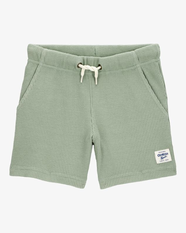 Product image 1 of Baby Waffle Knit Drawstring Shorts - Green