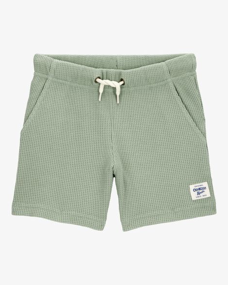 Product image 1 of Baby Waffle Knit Drawstring Shorts - Green