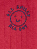 Red/White/Black - Baby 3-Piece Smiley Face Little Cardigan Set, Selected