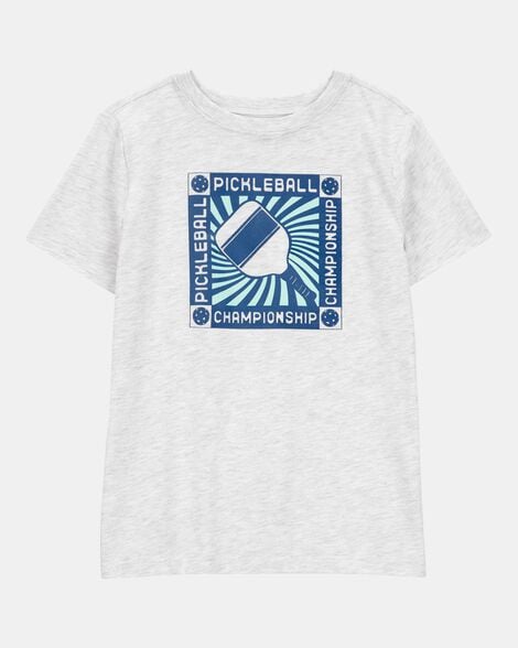 Boys Pickleball Championship Short-Sleeve Graphic Tee - Grey