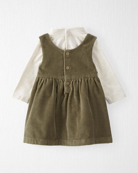 Product image 2 of Baby Organic Cotton Corduroy Dress and Mock Neck Bodysuit Set