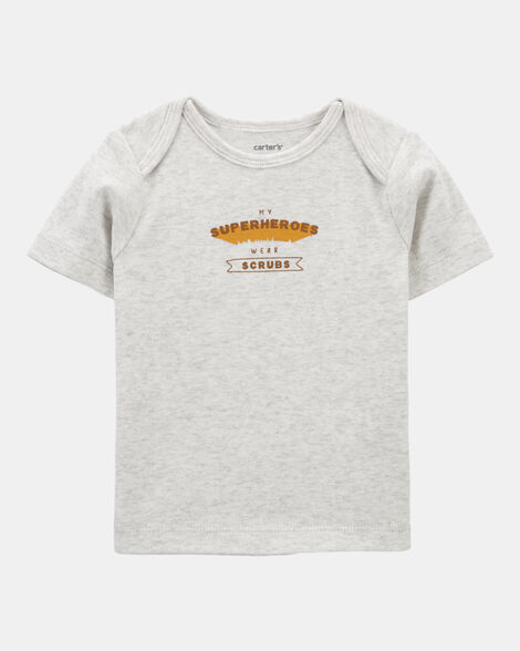 baby preemie superheroes wear scrubs tee