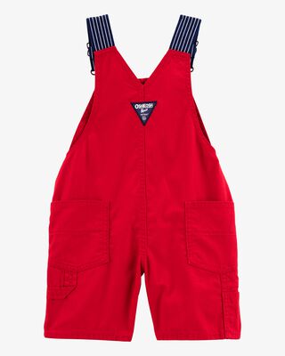 Product image 2 of Toddler Lightweight Canvas Shortalls - Red