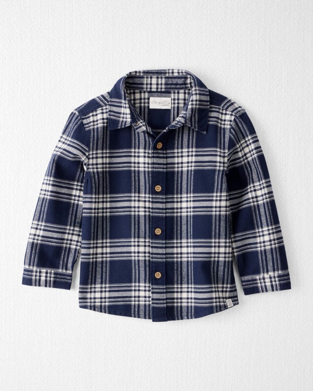 Product image 1 of Toddler Organic Cotton Button-Front Flannel Shirt