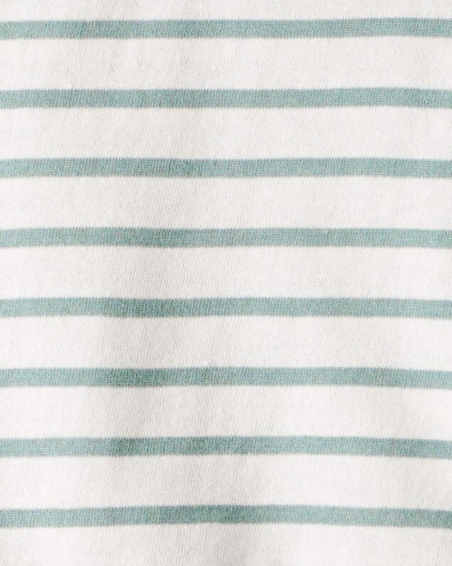 Product image 2 of Toddler Girl Striped Short-Sleeve Peplum Top - White/Green