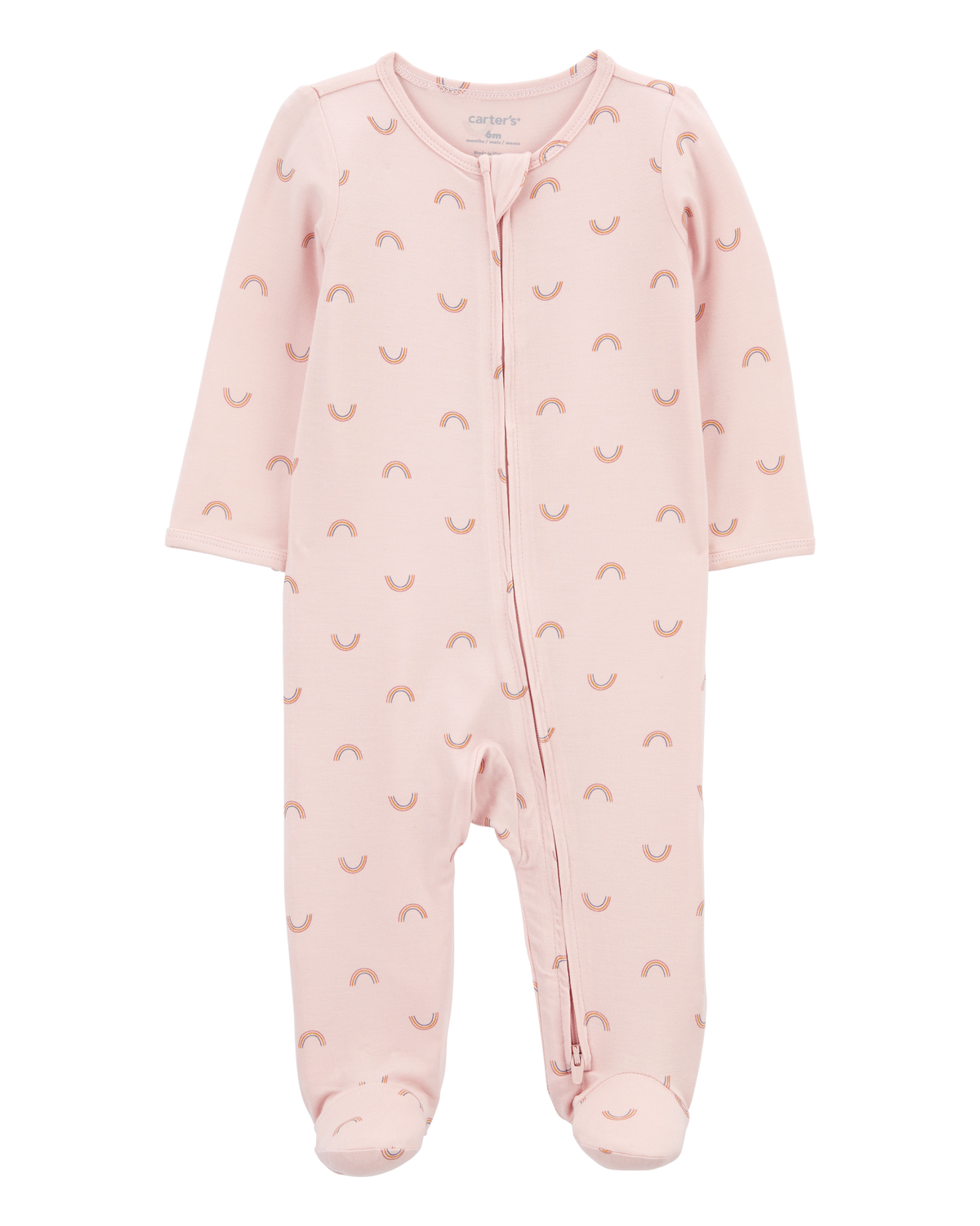 Baby Rainbow Zip Up PurelySoft Sleep Play Pajamas