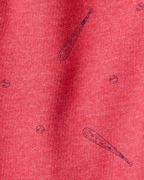 Product image 3 of Baby Boy Baseball French Terry Jogger - Red