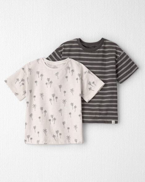 Toddler Boy 2-Pack Organic Cotton T-Shirts in Palm Trees