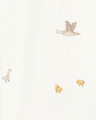 Product image 2 of Baby Mini Bird Print 2-Way Zip Cotton Sleep & Play Pajamas