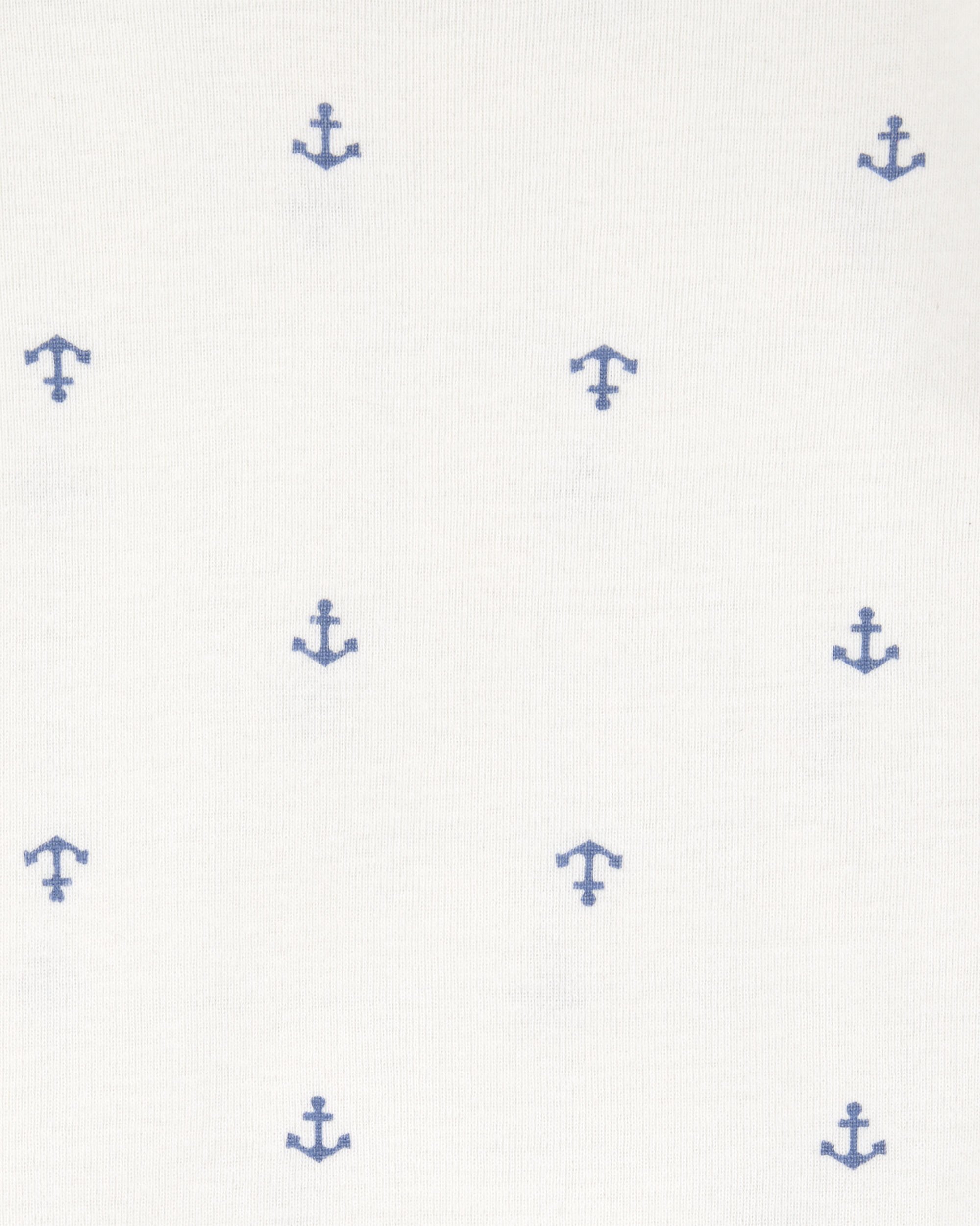 Baby Boy 3-Piece Chambray Anchor Outfit Set - Blue