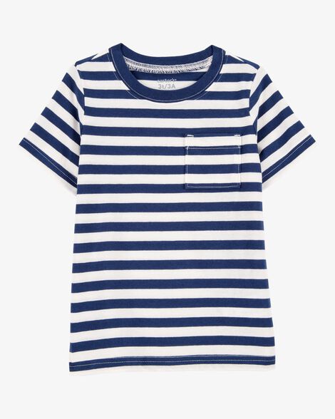  Product image 1 of Baby Striped Short-Sleeve Pocket Tee - Navy